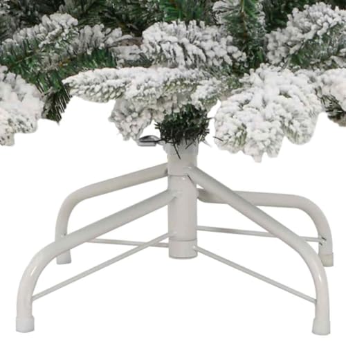 Abeto de Navidad artificial de PE y PVC con efecto de nieve flocada premium 6