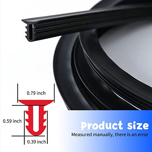 Miytsya Car Rubber Seal Protector Guard Strip, 5.3Ft Universal Slit Windshield Trim, Dashboard Panel Sound Insulation Adhesive Strips, Suitable for Trucks, Boats, RVs (Black) - Thumbnail 2