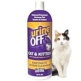Urine Off Kitten & Cat Pet Stain Remover | Freshly Scented Carpet Cleaner | Bio Enzymatic Stain & Urine Odor Eliminator | Pet Safe Cleaner | 32 oz.