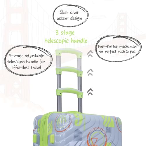 Image of AMERICAN TRAVELLER Urban SF Polycarbonate Trolley Bag Set of 3 | Durable Hard Shell, TSA-Type Lock, 360 Disc Spinner Wheels, Expandable Luggage