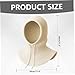 Bemonew Hooded Scarf Hooded Scarf Beanie Warm Knit Hood Windproof Balaclava Scarves with Drawstring Winter Hat for Women Men, Beige