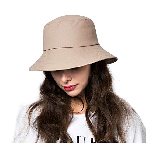 Khaki Bucket Hats For Women Sun Beach Hat Teens Girls Wide Brim Summer Fisherman's Caps Upf 50+（A4-Khaki） #TOP6