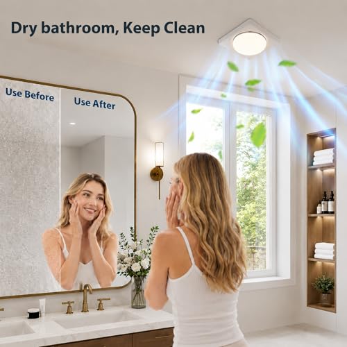 Bathroom Exhaust Fan with Light, 120 CFM High Airflow 1.2 Sones 3CCT by NOVELUX - Image 4