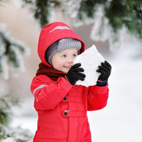 Image of ONESING 6 Pair Baby Gloves Toddler Gloves Toddler Winter Gloves Kids Gloves Winter Stretchy Knit Gloves for Kids Boys Girls