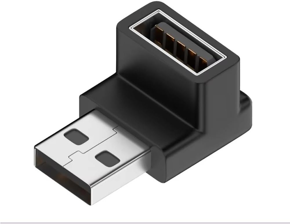 Compatible with 90 Degree USB 3.0 Male to Female Right Angle Adapter Upward Elbow 10Gbps(1 PCS,AG to ZT)