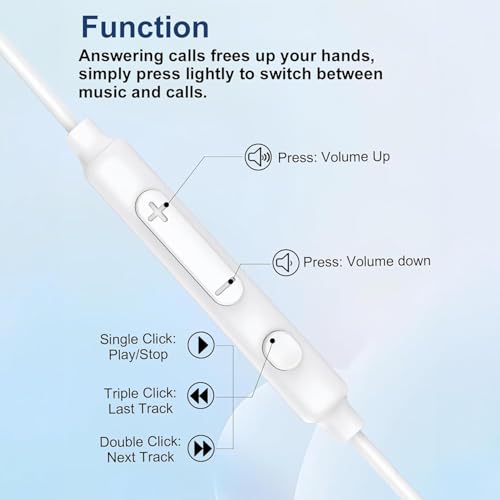 Image of Original Type-C Wired Earphones for iPhone 17 /16 /15 Series, Stereo Sound in-Ear Headphone with Mic, Volume Control, Plug & Play