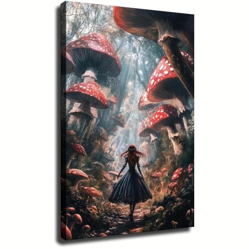 BEEN THERE Dark Wonderland Gothic Alice Mushroom Forest Canvas Print 12x18