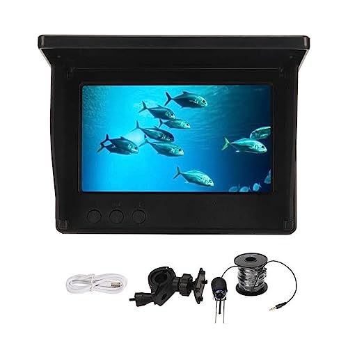 AIRYSSFU Cámara de Pesca Submarina, Buscador de Peces con Pantalla IPS de 4,3 Pulgadas, Detector Visual LCD de Peces, cámara de Pesca submarina IP67, Resistente al Agua Profunda