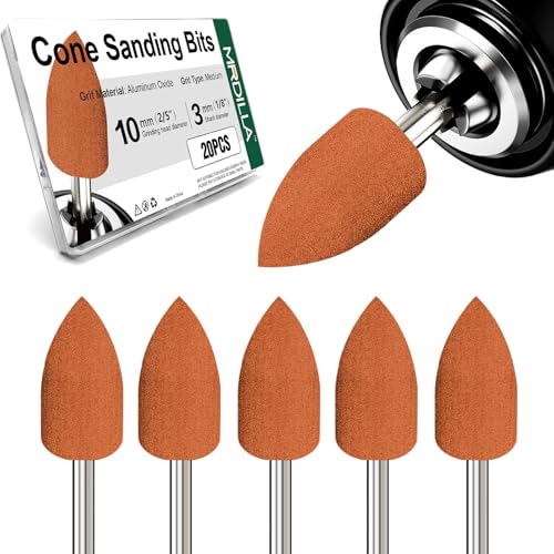 20 Pcs Bullet Shape Grinding Stone Bits, 1/8