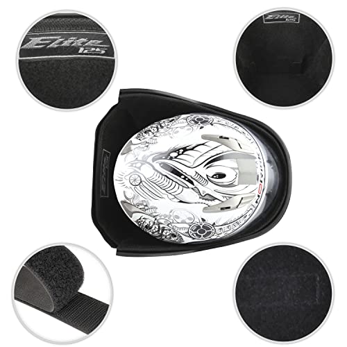 Forração para Honda Elite 125 Baú Forro Interno Scooter Preto Cor:Logo Cinza