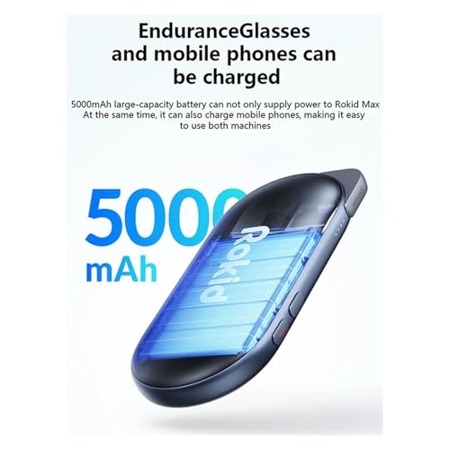 Compatible for Rokid Max AR 3D Smart Glasses Station Overseas Global Version Micro OLED 215”Max Screen 50° FoV Viewing for Video Games(Max) – vue 4