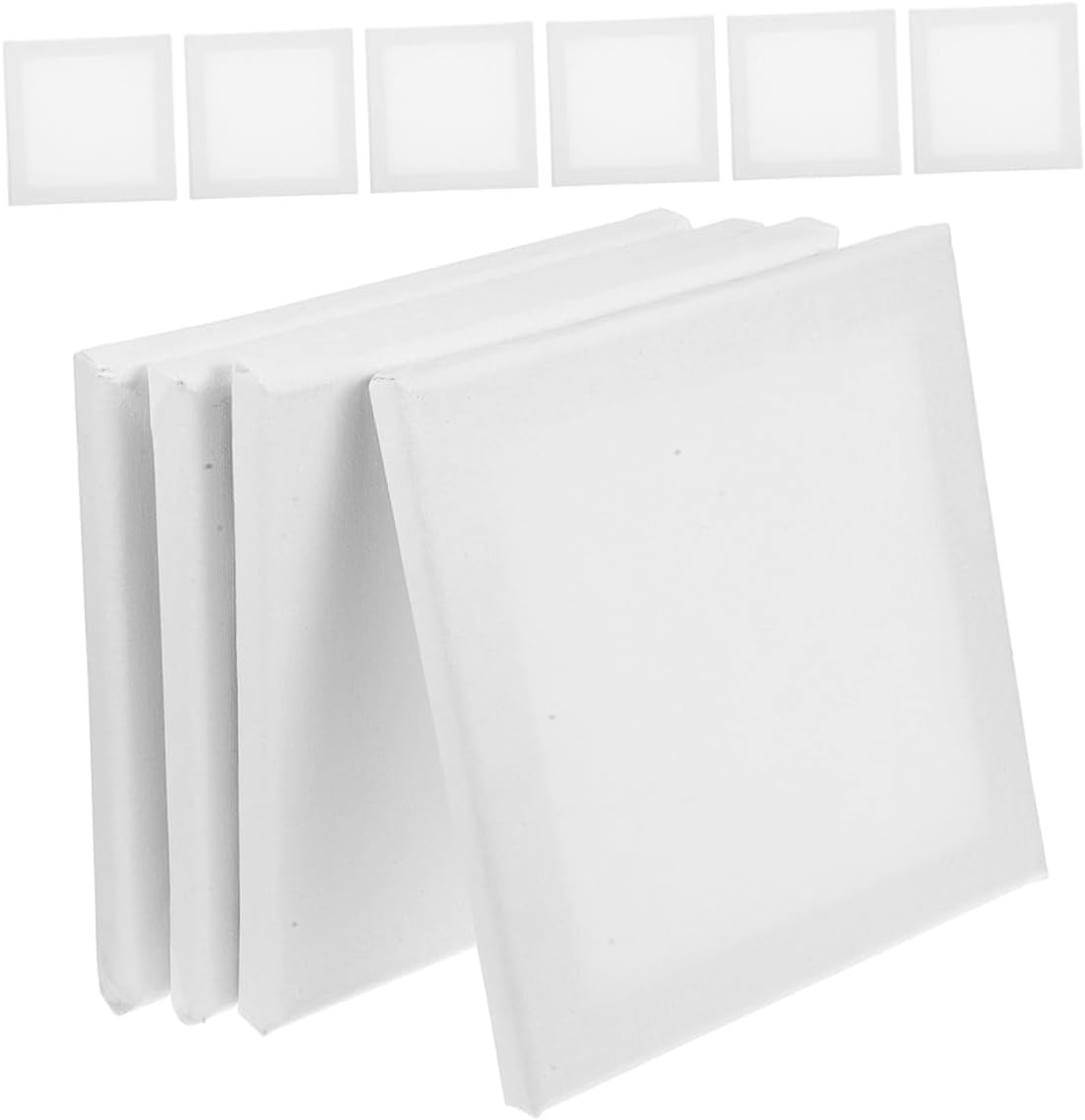 Veemoon 36 Pcs Cotton Canvas Painting Boards Set, Large Blank Oil Painting Panels for Artists, Primed White Linen Surface for Acrylic and Watercolor Art, Suitable for Studio and DIY
