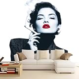 Fototapete Modern Modisch Für Frauen, 3D Optik Wandbild 200 x 140 (B x H) Weiß Vlies...