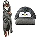Produktbild Shoppawhile Pinguin Geschenke für Frauen Tragbare Decke , Sofadecke Pinguin Geschenk Kuscheldecke Flauschig 150 * 130cm