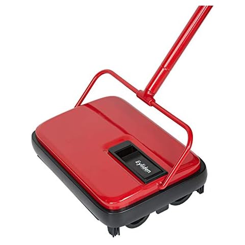 Eyliden Carpet Sweeper, Mini Size Lightweight Hand Push Carpet Sweepers - No Noise, Non-Electric - Easy Manual Sweeping, Automatic Compact Broom Only for Carpet Cleaning (Red) Cover