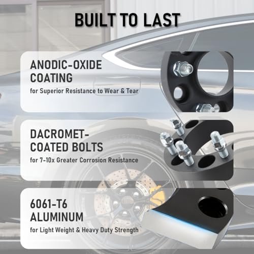 AParts 2inch 6x5.5 (6x139.7mm) Hub Centric Wheel Spacers - 2Pcs Aluminum Tire Spacer for Tacoma, 4Runner Tundra Fortuner, FJ Cruiser - 50.8mm, 106mm Hub Bore, M12x1.5 Studs by AParts - Used condition - Image 7