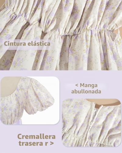 Miniatura 6 de Fccam Vestido Regency Para Mujer Jane Austen Largo Vintage Vestido De Baile Victoriano Con Guantes Vestido De Estilo Imperio, M