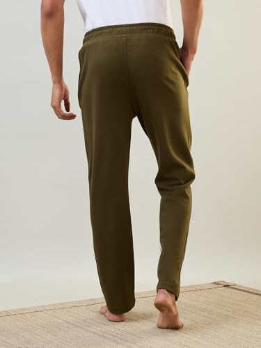 Image of Raymond SleepZ Men Regular Fit Solid Pattern Cotton Polyester Blend Trackpant