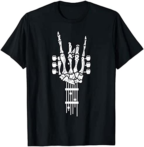 Rock & Roll Skeleton Guitar Music Lover Gift T-Shirt Black 3XL