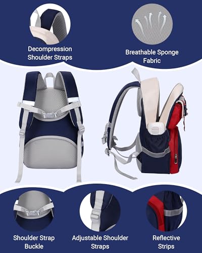 Image of Toddler Backpack for Boys Kids Girls 4-8 Small Toddler Preschool Backpack | 3-in-1 set for elementary middle school, 15-inch backpacks, insulated lunch bag, pencil case, back to school