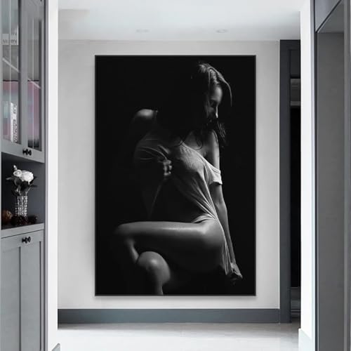 Impressions d'art nordique premium affiche de mode dame sur toile fine