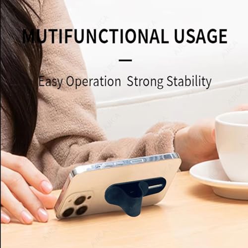 Image of U Shape Smart Finger Grip & Mobile Holder | Phone Holder for Hand & Mobile Back Holder Grip | Great for Selfie & Works as iPhone Stand & Android Phone (Black)