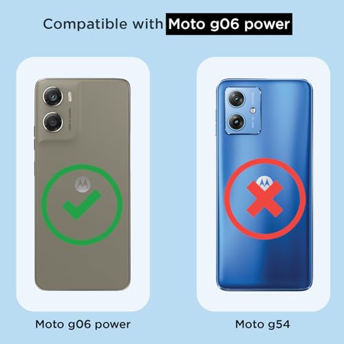 Image of Amazon Basics Back Cover for Motorola Moto G06 Power PC + TPU Clear Transparent Raised Edges Shockproof Protective Phone Bumper Case (Transparent)
