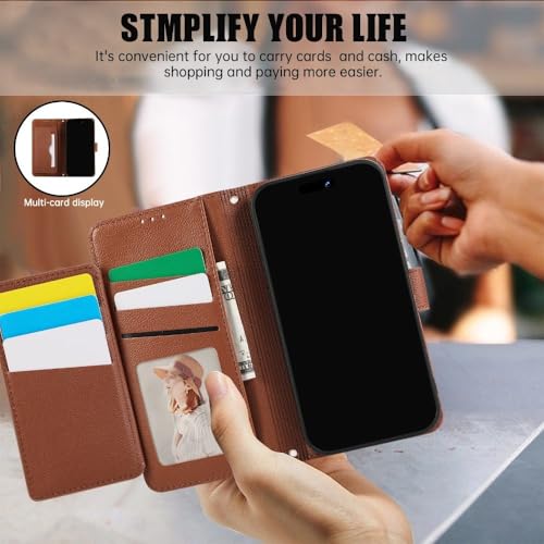 Étui de téléphone en cuir élégant pour iPhone 14 Pro avec fentes porte-cartes - 2