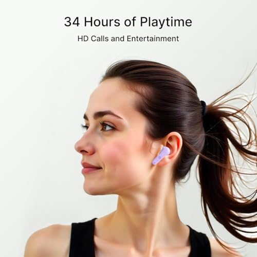 pTron Bassbuds Astra Lilac in-Ear TWS Earbuds - Image 4