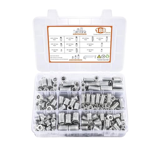 Lot d'écrous pour fixations à six pans pour meubles en bois