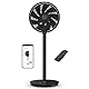 Duux Whisper Flex 2 Smart Ventilator – flüsterleise 13 dB – Nachtmodus & Timer – höhenverstellbar (54–92 cm) – energieeffizient ab 2W – App & Fernbedienung – Schwarz