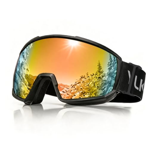 YLKJSWIM Ski Goggles Italian Anti-Fog Len UV400 Wide View OTG for Men Women