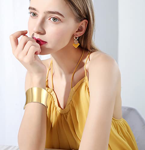 Firazio 2 Pcs Cuff Bangle Bracelet For Women Open Wide Wire Bracelets Gold Wrist Cuff Wrap Bracelet #TOP5