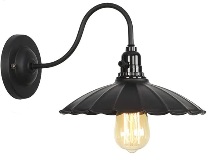 Generic Wandlampen, E27 smeedijzeren zwanenhals wandlamp retro industrie wandlamp verstelbare metalen verlichting lampen versieren restaurant café slaapkamer 36,5 cm* 20 cm