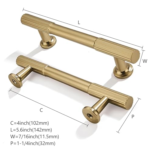 ZAUYX 10Pack 4Inch Hole Center Champagne Bronze Cabinet Pulls Solid Heavy Duty Cabinet Pull is Suitable for Drawers Dressers Handles Kitchens Bathroom cabinets by ZAUYX - Used condition - Image 2