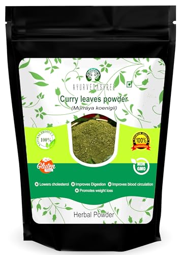 AYURVEDASHREE Curry Leaf Powder 50 Gm | Promotes Hair Growth | Hair Volume | Thicker Hair | Murraya koenigii | Natural & Food Grade
