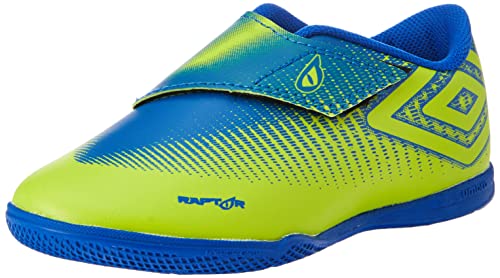 Chuteira Umbro Raptor 2.2 Kids Criança-Unissex, Limão/Azul, 31