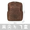 STILORD 'Guido' Exklusiver Business Lederrucksack mit Laptop-Fach 15,6 Zoll - Vintage Rucksack aus hochwertigem Echtleder zeitloses Design, Farbe:zamora - braun #2