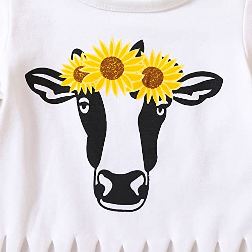 Roupas para bebês meninas recém-nascidas bebês meninas manga curta estampas desenhos animados borlas