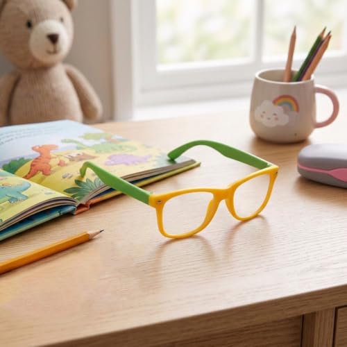Image of Kids Blue Light Blocking Glasses Rectangle Digital Boys Girl Age for 5-12