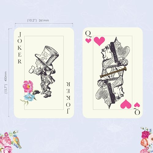 Pack of 8 Alice in Wonderland Props - Oversized Decorations, Party Supplies For Mad Hatter Tea Party, Birthday, Afternoon Teas, Baby Shower, Garden