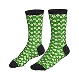 Grünes Blumenmuster 20 Crew Socken Geruchshemmende Socken Herren Neuheit Wintersocken Trekking...