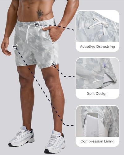 Image of maamgic Men's Athletic Running Shorts with Liner Ultra Lightweight Workout Shorts 5 inch / 7 inch