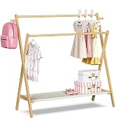 Amazon｜BAMBOOHOMIE キッズ ハンガーラック 子供用 ダブルパイプ