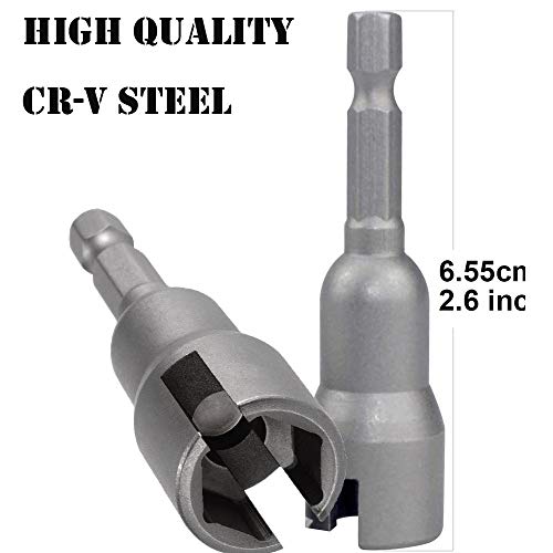 Pagow Power Wing Nut Driver Set, Wing Nut Drill Bit Socket Wrench Tool Set, 1/4" Hex Shank For Panel Nuts, Screws Eye, C Hook Bolt, Q-Hanger #TOP3