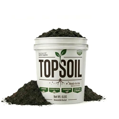 All Purpose Topsoil 6 lb Pail Premium Garden Planting Soil for Indoor Outdoor Plants Flowers Vegetables Shrubs Raised Beds Containers and Landscaping