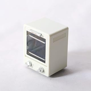 Miniature Dollhouse Oven 1:12 Scale Doll House Microwave Furniture Model Plastic Mini Kitchen Appliance DIY Accessory Decoration(White)