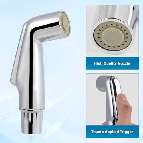 Image of Universal Kitchen Sink Side Sprayer Replacement with Quick Adapter, Chrome | NSF /ANSI /CAN 372 Certified, Compatible with Moen /Delta, Sink Faucet Sprayer Attachment /Hose /Holder, Pull-Out Side Sprayer