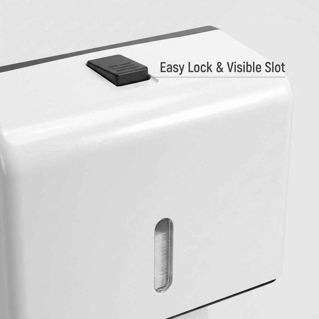 QWORK Dispenser di asciugamani di carta da parete, confezione da 2 dispenser di asciugamani multipiega, dispenser commerciale di asciugamani per bagno, cucina, ufficio, bianco