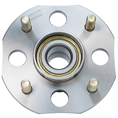Image of Detroit Axle - 2.3L Rear Wheel Bearing Hubs for 1998-2002 Honda Accord 1999 2000 2001 Wheel Bearing Hubs Assembly Set Replacement [Models w /Rear Drum, w /o ABS]